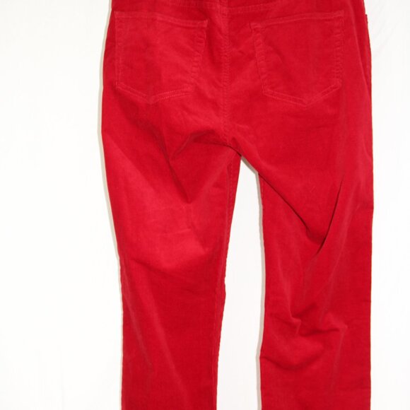 Chaps Women's Dark Tart Red Corduroy Pants, Size 8P, Slimming Fit NEW - Picture 4 of 10